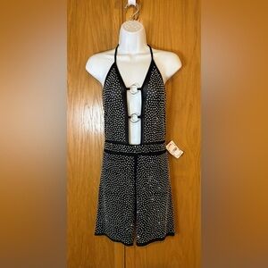 BANJUL Halter Rhinestone Romper Size Large L NWT